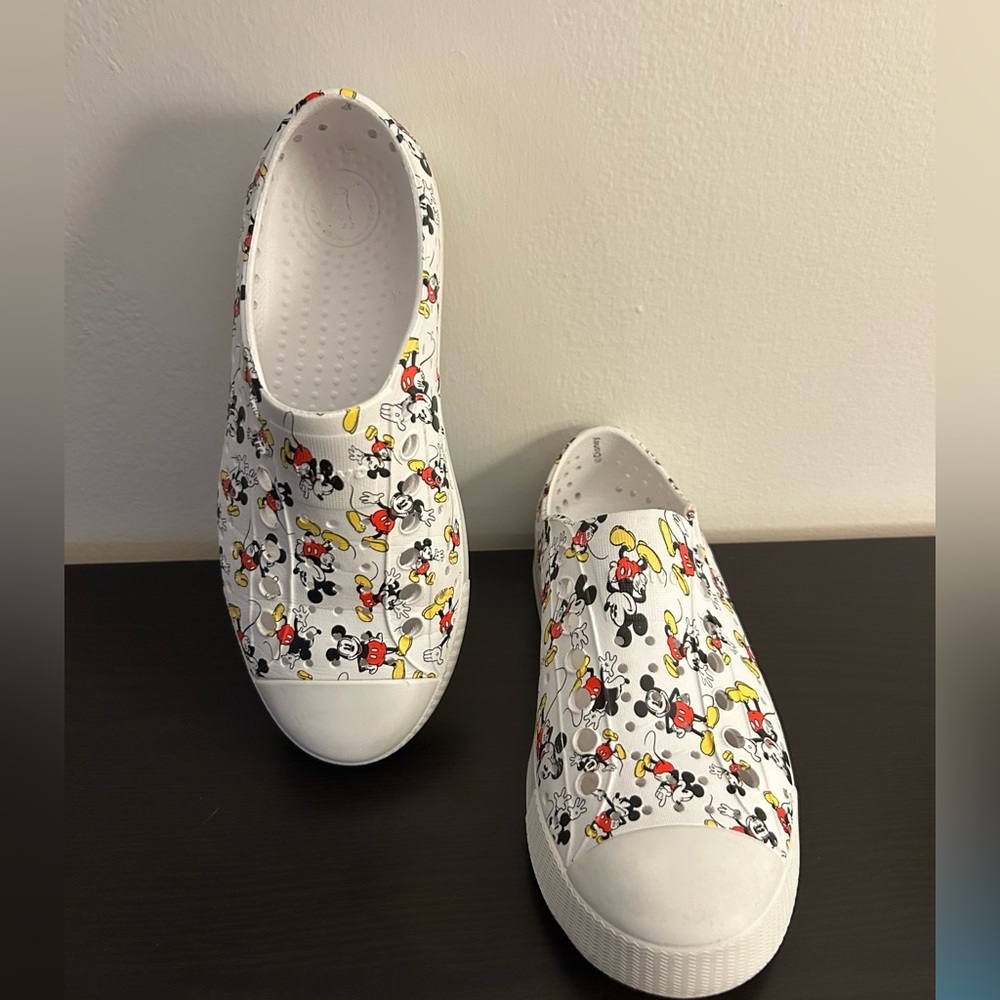 Native Mickey Mouse Slip-On Shoes - White